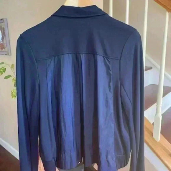 CABI Chance Navy Blue Bomber Two Tone Fabric Size Small - Picture 5 of 12